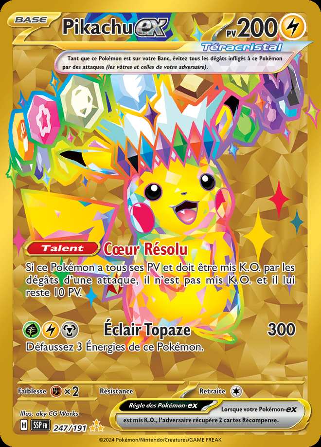 Pikachu-ex 247/191 — Étincelles Déferlantes