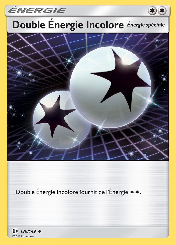 Double Énergie Incolore 136/149 — Soleil et Lune