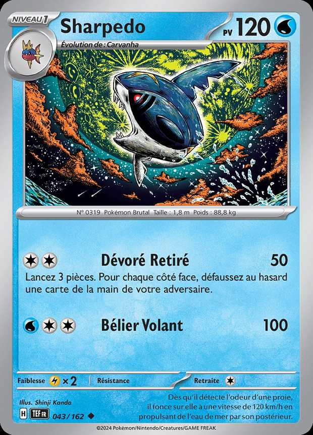 Sharpedo 043/162 — Forces Temporelles