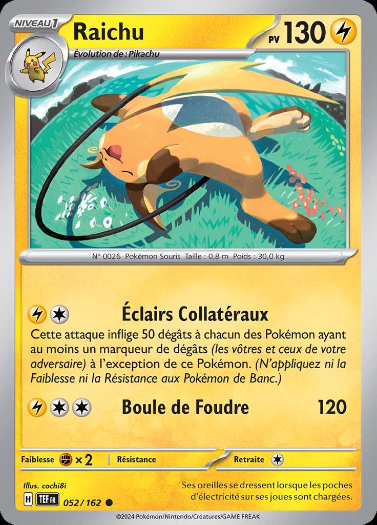 Raichu 052/162 — Forces Temporelles