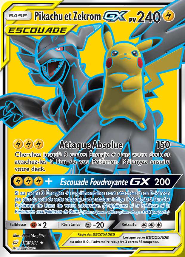 Pikachu et Zekrom-GX 162/181 — Duo de Choc