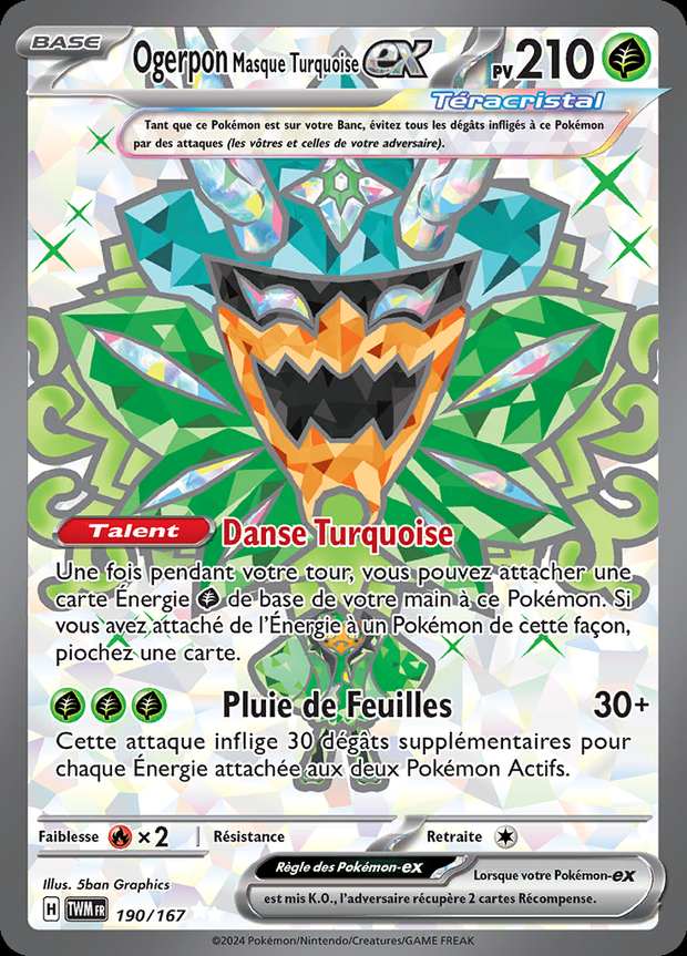 Ogerpon Masque Turquoise-ex 190/167 — Mascarade Crépusculaire