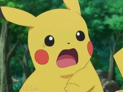 Pikachu choqué — GIF animé Pokémon